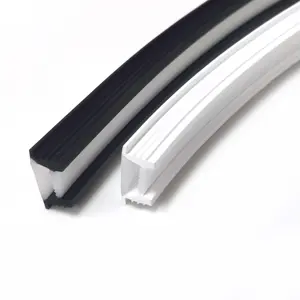 Ip67 Tube Silicone Bendable Waterproof Silicone Sleeve Led Strip Light Cover Black white.