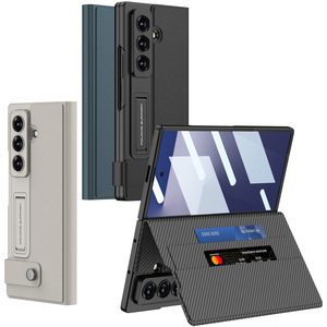 GKK PC Leather Shockproof Folding Cover for for Z Fold 7 6 Armor Suede Flap Wallet Card Holder Full-protection - Product Image 2