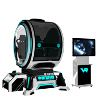 Simulador de Realidad Virtual 9D para Interiores, Entretenimiento Comercial para 1-2 Pasajeros, Simulador de Vuelo de Avión/Helicóptero de Metal y Fibra de Vidrio para Centros de Juegos