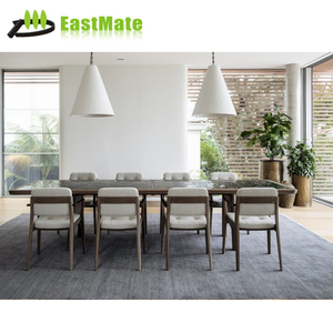 Khách sạn sang trọng bàn ăn đặt rắn gỗ với kính hàng đầu hiện đại thép không gỉ và đá cẩm thạch cho nhà hàng sử dụng - Product Image 2