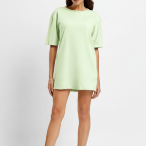 Camisetas cómodas para mujer en blanco liso de gran tamaño, camiseta de verano de algodón 100%, cómoda y elegante con logotipo personalizable - Product Image 1