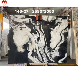 แผ่นไม้อัดหินสีขาวลายแพนด้ามาพร้อมแผ่นหินอ่อนสีดำลายแพนด้าธรรมชาติสีขาว - Product Image 2