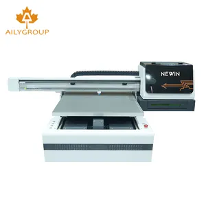 NEWIN-impresora 3d de cama plana, impresora Uv 6090E, en relieve, 600x900mm, 360x1080 Dpi, con 3 cabezales de impresión Xp600