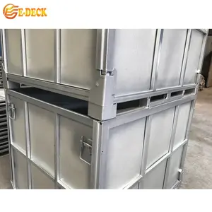 Professional Quality Collapsible Durable Metal Heavy Duty Industrial Steel Box Pallet Container For Sale