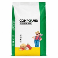 Sac d'emballage tissé laminé vert imprimé sur mesure 48x105cm 40kg pour engrais composé et éléments nutritifs