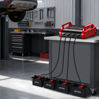 Cargador de Baterías Inteligente de 4 Bancos y 40A por Banco, Cargador de Baterías de Plomo-Ácido AGM LiFePO4 de 14.6V, Cargador AC-DC para Automóvil, Motocicleta y Garaje
