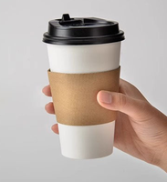 Importation de gobelets à café chaud jetables en papier kraft biodégradable de 20 oz avec couvercle et manchon, personnalisés et imprimés, à vendre en provenance de Chine