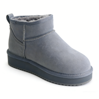 Vente en gros ODM/OEM, vente directe d'usine, bottes de neige imperméables unisexes, bottes d'hiver classiques en cuir de vachette, logo et style personnalisés