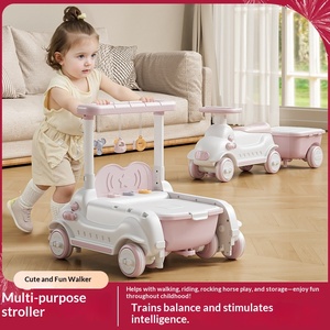 Andador para Bebés 3 en 1 Multifuncional, Juguete de Empuje de Plástico para Aprender a Caminar, Anti-Piernas en O - Product Image 4