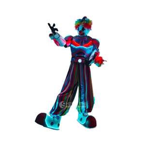 Costume de robot clown LED sur échasses pour hommes adultes - Tenue de scène en Spandex/Nylon pour soirées <span class=keywords><strong>Rave</strong></span>, boîtes de nuit et danse - Product Image 4