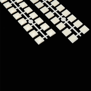 24 puntas de exhibición de esmalte de uñas cuadradas de base plana, tabla de colores de plástico para práctica de arte de uñas - Product Image 3
