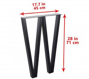 Modern Metal Bench Coffee <b>Table</b> <b>Legs</b> Iron Powder Coated Home Office School Dining Kitchen Hotel Bedroom Outdoor Living Room - Product Image 5