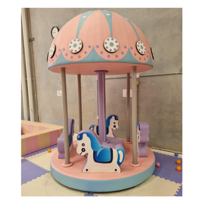 Trẻ em trong nhà Thiết bị sân chơi trẻ em mềm chơi <span class=keywords><strong>Carousel</strong></span> cưỡi điện vui vẻ đi vòng - Product Image 1