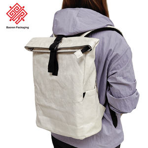 Baoren กระเป๋าซิปกันน้ำใช้ได้ทุกวัน, ใช้ได้ทั้งชายและหญิง Dupont Tyvek กระเป๋ากระดาษจุนักเรียนกระเป๋าเป้สะพายหลังโรงเรียนสั่งทำได้ - Product Image 2