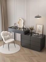 Nouvelle Table de Maquillage Semi-Enfermée de Luxe Multifonctionnelle en Bois Style Médiéval Neo-Chinois Haut de Gamme 2026