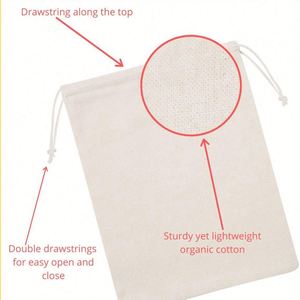 ถุงผ้าแคนวาสขนาดเล็กพิมพ์โลโก้ตามสั่ง พร้อมเชือกผูก สำหรับใส่ของขวัญ เป็นมิตรต่อสิ่งแวดล้อม ใช้ซ้ำได้ - Product Image 3