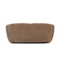 Sofá Cama de 2 Plazas Redondeado de Estilo Nórdico Minimalista, Sofá de Chenilla Suave con Patas de Madera para Hogar, Hotel, Hospital y Salas de Espera