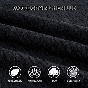 Compressiespons bankstel zwart gebogen modulair sectioneel 30D hoge dichtheid chenille slaapbank modern appartement woonkamer 110 inch - Product Image 5