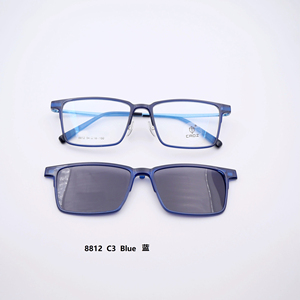 Montura de gafas magnética para hombres y mujeres, espejo de doble propósito, juego de titanio de acero y plástico, espejo <span class=keywords><strong>retro</strong></span> myopi - Product Image 1