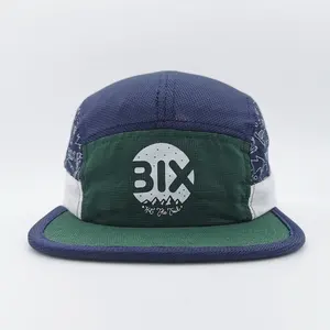 בלוק צבע יבש מהיר בר שטוח 5 פנל כובע כובע קל 5 פנל מחנה ריצה כובע גברים נשים ספורט