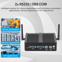 Quad Core J4125 Dual LAN Dual COM Sans ventilateur Ubuntu Linux Mini PC RS232 IoT Ordinateur industriel