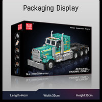 Ensembles de blocs de construction MOULD KING 13201 Kit d'assemblage en plastique Briques Ensembles Modèle de voiture de luxe Peter Camion américain Cadeau pour enfants