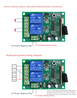 Télécommande et émetteur de moteur à courant continu 12V, module 433 MHz pour ouvre-rideau