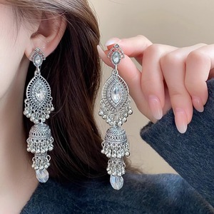 Pendientes de Botón de Moda para Mujer, Estilo Vintage, Forma de Corazón, Aleación de Zinc, Imitación de Perla, para Fiestas - Product Image 1