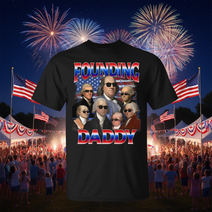 Camiseta patriótica de George Washington, fundador, para el 4 de julio, camiseta negra para hombre - Product Image 3