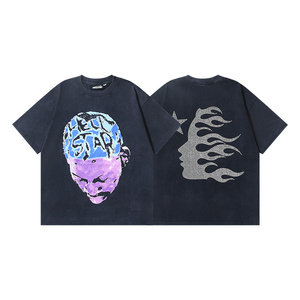 2025 New JKM Top Hell Quality Hell and <strong>Star</strong> T <strong>Shirts</strong> Heavyweight High Quality Cotton Vintage Printed Short Sleeve for Men - Product Image 4