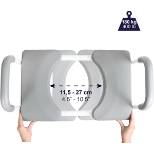 KMINA K30035 Siège de toilette surélevé, chaise de toilette avec siège réglable (3 en 1) pour adultes, blanc - Product Image 6