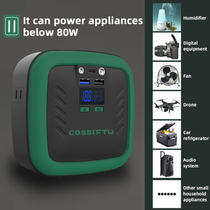 Solar <strong>Plug</strong> Outlet Portable <strong>Power</strong> Station 80W Solar Powered <strong>Generator</strong> <strong>With</strong> Panels 36W Included - Product Image 4