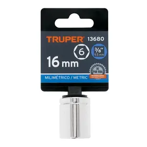 บ็อกซ์ 6 ซ็อกเก็ต 16 มม., 6 จุด, ขับเคลื่อน 3/8 นิ้ว, TRUPER - Product Image 4