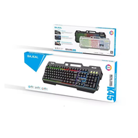 Keyboard Gaming Nirkabel Isi Ulang 2.4G USB Backlight RGB Keyboard untuk Laptop Komputer Desktop Rumah Kantor Gamer