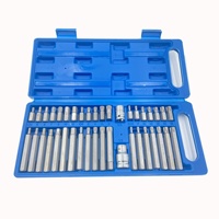 Jeu de 40 embouts Torx en acier au chrome-vanadium, coffret rigide, outils pour réparation automobile et travaux manuels, Powerlift TS049