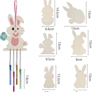 छोटे छोटे बच्चों के लिए लकड़ी के हस्तशिल्पों के लिए उपयुक्त है, हैमेड खरगोश के गहने - Product Image 6