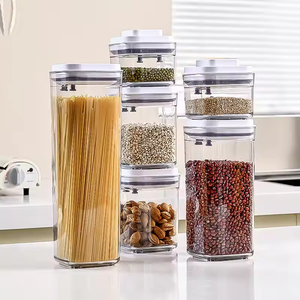 Modern Nordic Airtight Plastic Food Pet <b>Kitchen</b> Organizer Fridge Freezer <b>Pantry</b> Storage Bins Foldable Detachable Multifunction - Product Image 2