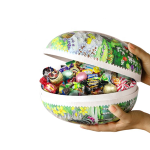 Large Fillable Printed Paper Mache Custom Easter Eggs