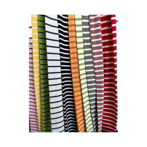 Nhà Máy Trực Tiếp Mới Thời Trang Căng Spandex Chéo Nhuộm Cổ Phiếu Dệt Kim Vải Hữu Cơ Sọc T-Shirt Thể Thao Vải Mềm Ngoài Trời - Product Image 1