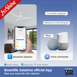1stshine Fandiner 52 pouces ABS blanc Dimmable Smart Remote Control LED <span class=keywords><strong>Ventilateur</strong></span> de plafond avec lumière - Product Image 6