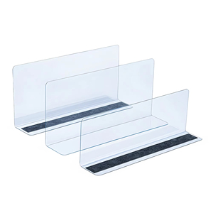 Şeffaf PET Raf Bölücüler Akrilik Raf Düzenleyici Perakende Mağazası Eczane Depo için - Product Image 1