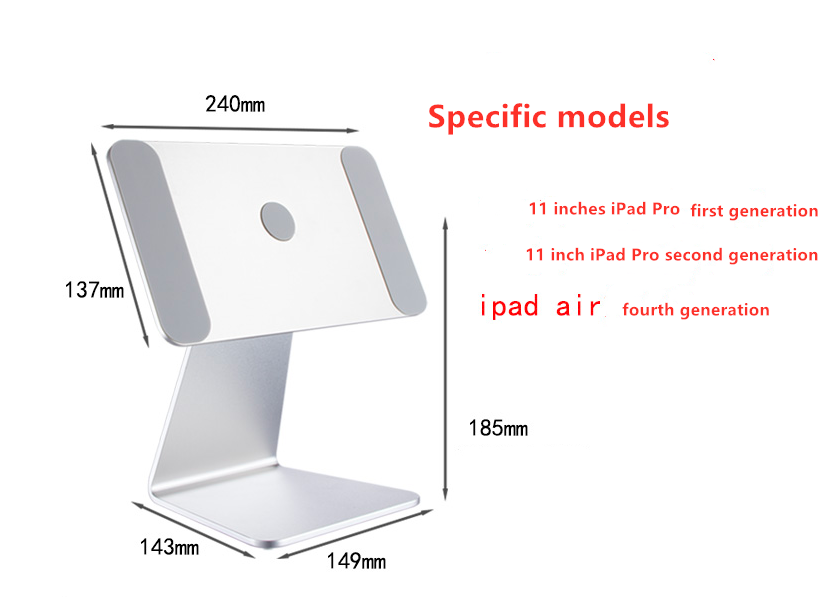 Support Magnétique Pour IPad Pro 11" / IPad Air 4 - Rotatif 360° - En Alliage Aluminium - Léger Et Portable - 6