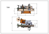 Machine d'étiquetage de bouteilles rondes de bureau IPS-T208D pour petites bouteilles, flacons, ampoules et contenants d'échantillons avec capteur de précision