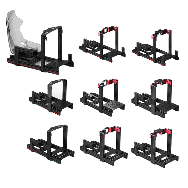 Aluminium Profile 4080 40120 Game Diy Direct Drive Motion Sim Racing Simulator Conduction Cockpit Seat Handbrake Sim Racing Rig