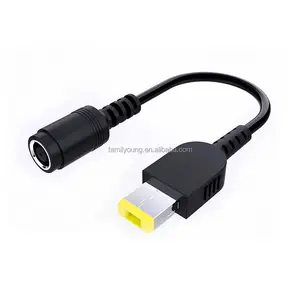 7.4*5.0mm fêmea jack para macho quadrado, plugue adaptador, carregador, adaptador de alimentação, conversor de cabo para ibm lenovo thinkpad 7.4*5.0mm