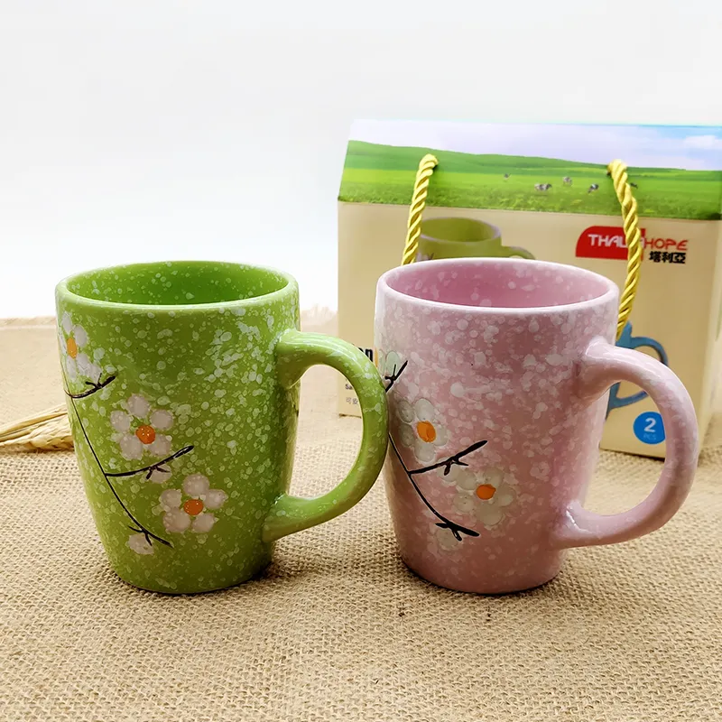 Promotional gift OEM custom logo color changing porcelain cup tumbler tea porcelain coffee ceramic cup