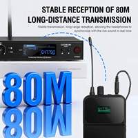 Système IEM sans fil UHF Gooermi EM200 avec 2 récepteurs Bodypack, moniteur intra-auriculaire professionnel pour chanteurs et groupes sur scène