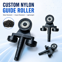 Rouleau de guidage textile en nylon OEM, roue de guidage moulée par injection personnalisée avec roulement, vente en gros d'usine
