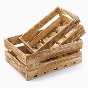 Caisses décoratives vintage personnalisées Caisses de rangement en <span class=keywords><strong>bois</strong></span> Nichoirs avec poignées - Product Image 1