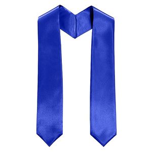 Unisex Adulto Liso Graduación Azul Estola Satén Faja Personalizable Poliéster Uniforme Escolar Accesorio Directo Fábrica Al Por Mayor - Product Image 3